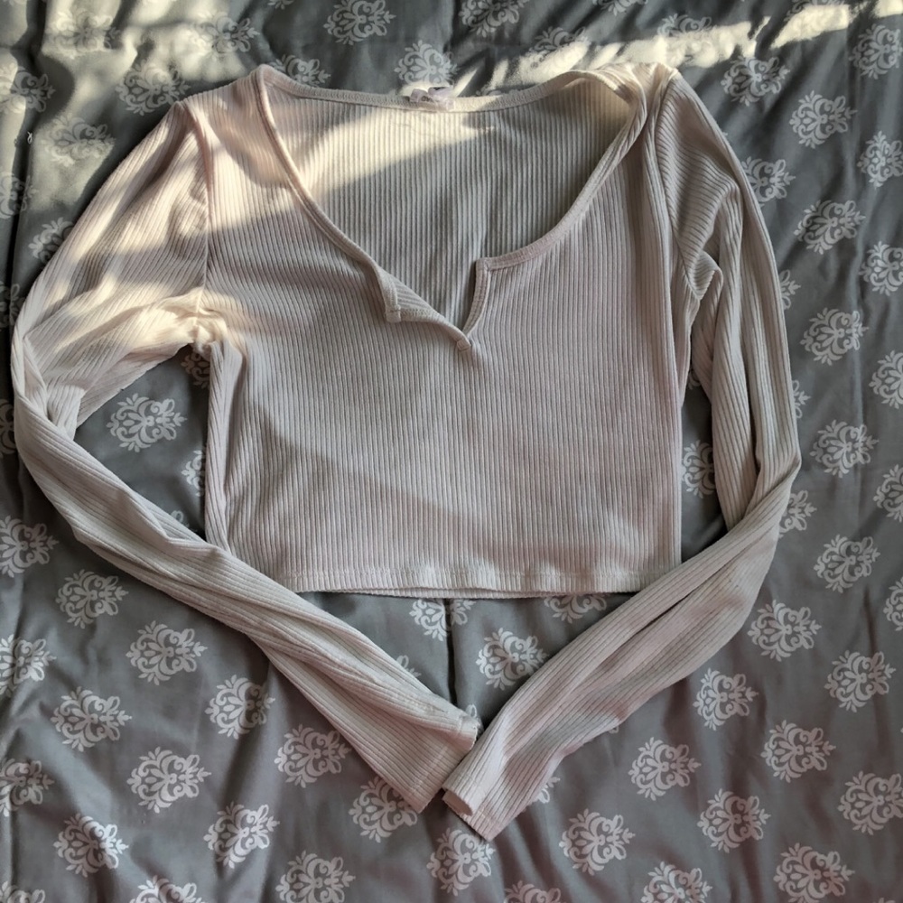 White long sleeve top